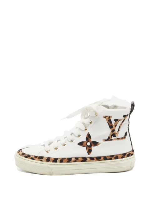 Louis Vuitton Pre-Owned Stellar leopard-print sneakers White 1294644