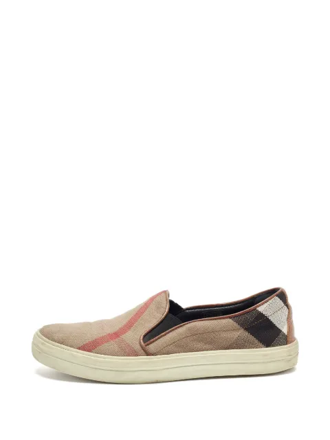 Burberry Pre-Owned Novacheck slip-ons Neutrals 1355765