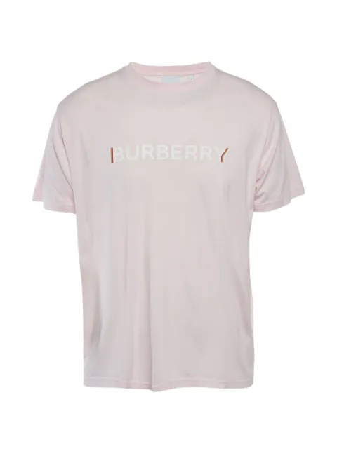 Burberry Pre-Owned logo print jersey T-shirt Pink 1317207