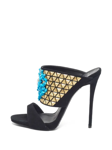 Giuseppe Zanotti Vintage Coline crystal embellished sandals Black 1305739