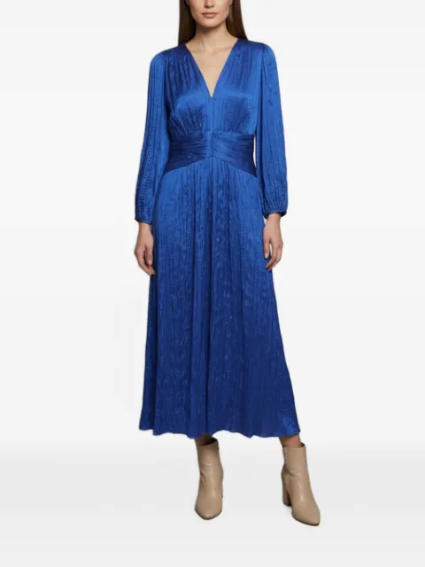 Maje Raleyma pleated maxi dress Blue 1341208