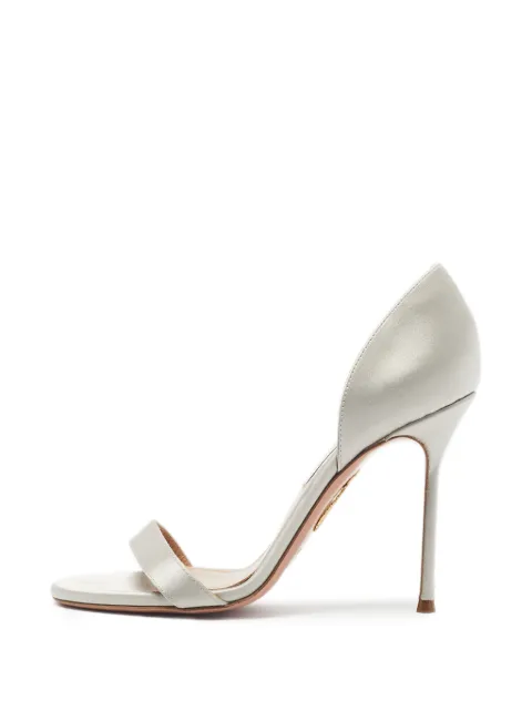 Aquazzura Uptown satin sandals Grey 1359502