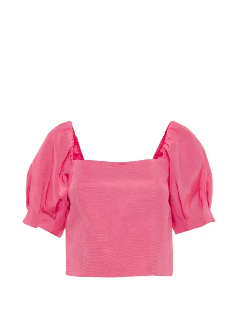 alice + olivia Joslyn puff-sleeve crop top Pink 1277857