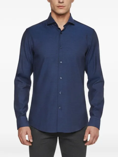 BOSS slim-fit button-up shirt Blue 1360329