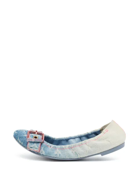 Louis Vuitton Pre-Owned Monogram buckle ballet flats Blue 1360059