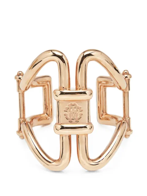 Roberto Cavalli Vintage 2017 sculptural logo-detail bracelet Pink 1314389
