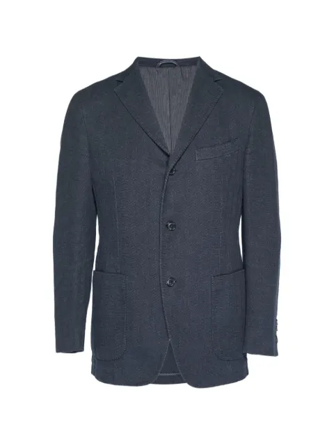 Ermenegildo Zegna Vintage herringbone-pattern single-breasted blazer Grey 1307396