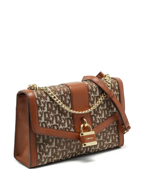 DKNY Ella padlock shoulder bag Brown 1267310