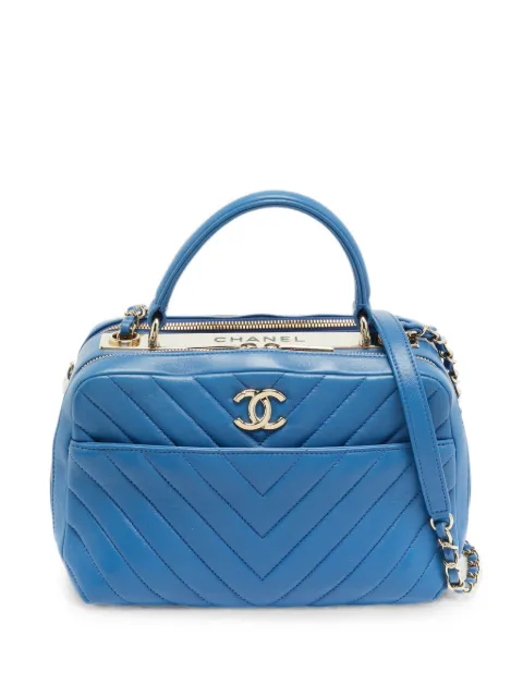 CHANEL Pre-Owned Trendy CC chevron-quilted tote bag Blue 1267903