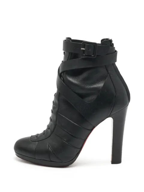 Christian Louboutin Pre-Owned Lamu lace-up ankle boots Black 1352712