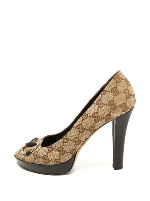 Gucci Pre-Owned Horsebit GG Supreme pumps Neutrals 1363643