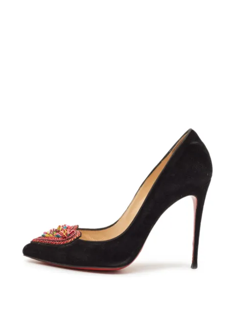 Christian Louboutin Pre-Owned Coralita beaded pumps Black 1337086