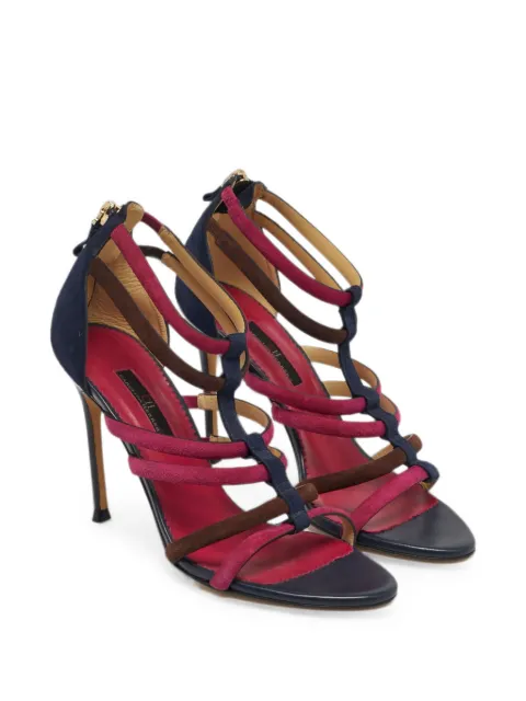 Carolina Herrera Vintage strappy suede sandals Blue 1258528