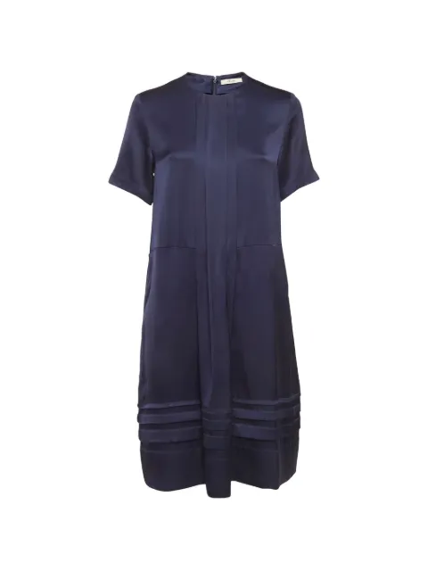 Celine Pre-Owned pleated satin midi dress Blue 1307055