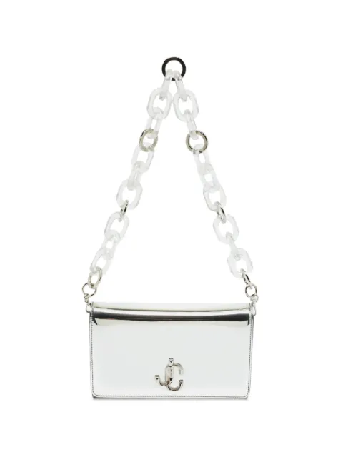 Jimmy Choo Pre-Owned Varenne acrylic chain shoulder bag Silver 1279190