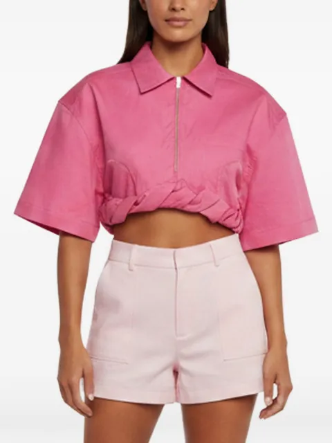 Jacquemus Pre-Owned La Chemise Silpa cropped top Pink 1360556