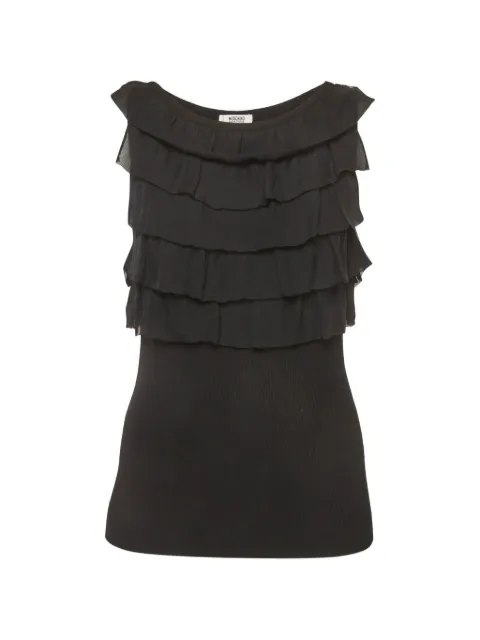 Moschino Cheap & Chic ruffled sleeveless top Black 1305798
