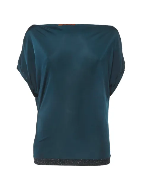 Missoni Pre-Owned boat-neck jersey top Blue 1316107