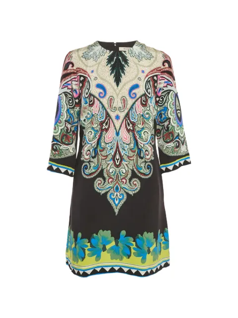 Etro Pre-Owned paisley-print shift dress Black 1271314