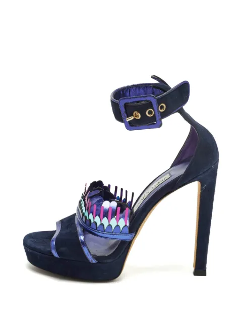 Jimmy Choo Pre-Owned Kathleen ankle strap sandals Blue 1320748