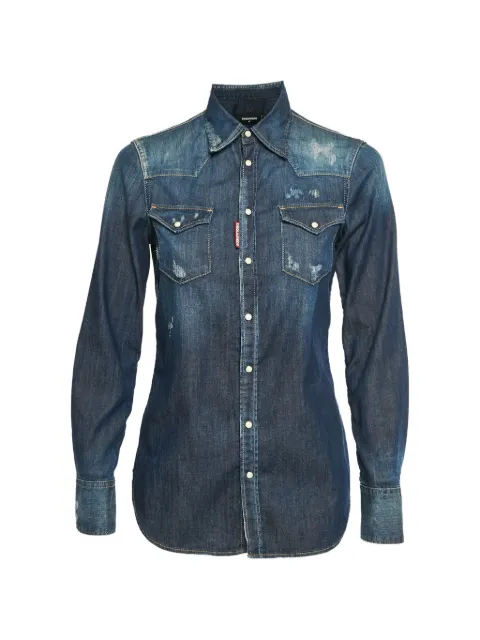 DSQUARED2 distressed chambray shirt Blue 1317156