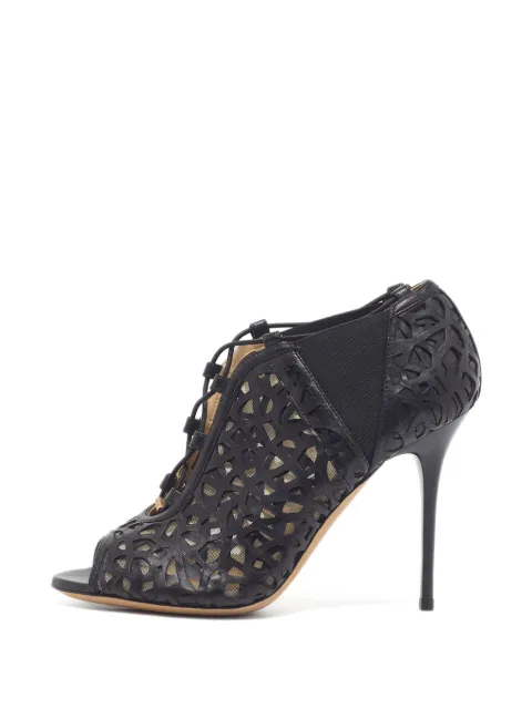 Jimmy Choo Pre-Owned Kalipso laser-cutout ankle boots Black 1337982