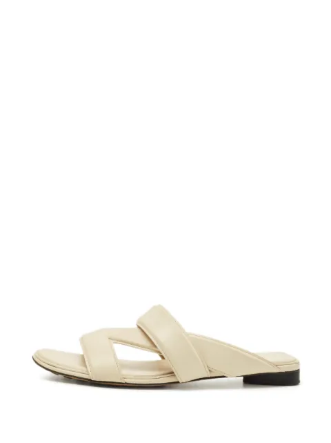 Bottega Veneta Pre-Owned The Band leather slides Neutrals 1291717