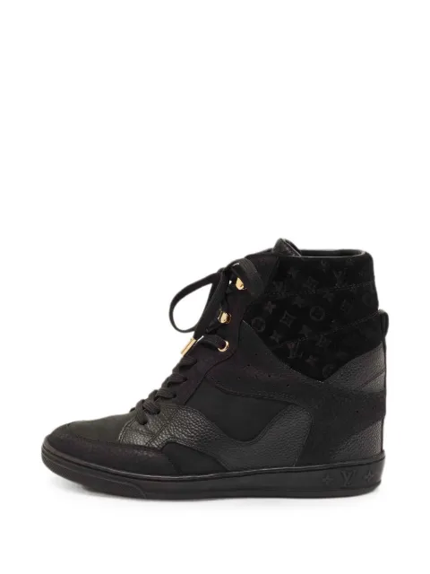Louis Vuitton Pre-Owned Cliff wedge sneakers Black 1332298