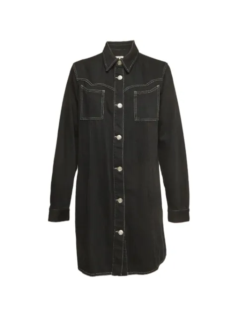 GANNI Kress shirt mini dress Black 1295938