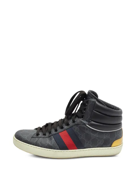 Gucci Pre-Owned Ace GG high-top sneakers Black 1357661