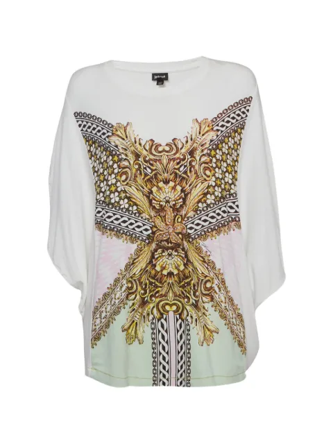 Just Cavalli Vintage printed kimono-sleeve top White 1300855