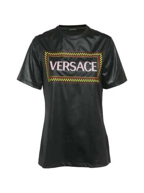 Versace Pre-Owned graphic logo T-shirt Black 1271034