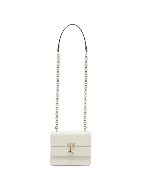 Jimmy Choo Pre-Owned Avenue Quad pearl-strap shoulder bag White 1343025