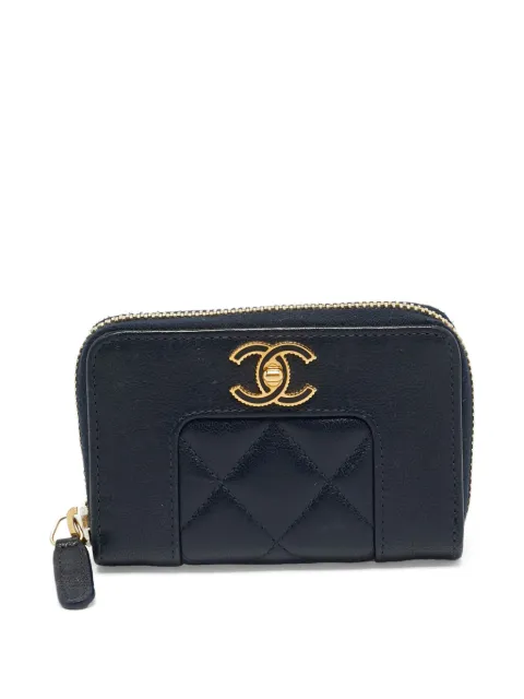 CHANEL Pre-Owned Mademoiselle quilted wallet Blue 1336336