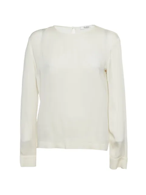 Max Mara long-sleeve top White 1305131