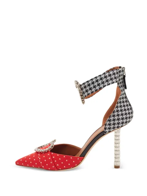 Malone Souliers Camille heart-print pumps Red 1330345