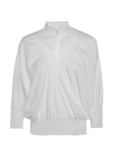 Maje smocked poplin blouse White 1348014