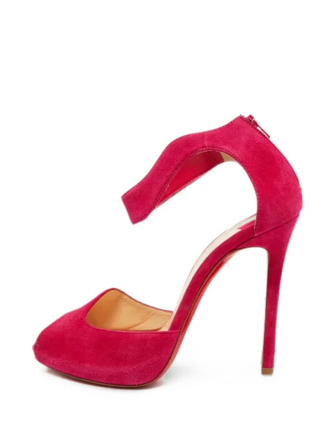 Christian Louboutin Pre-Owned Peep-toe ankle-strap pumps Pink 1338890