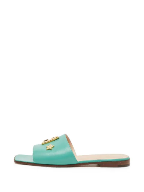 Gucci Pre-Owned Runway logo leather sandals Green 1322846