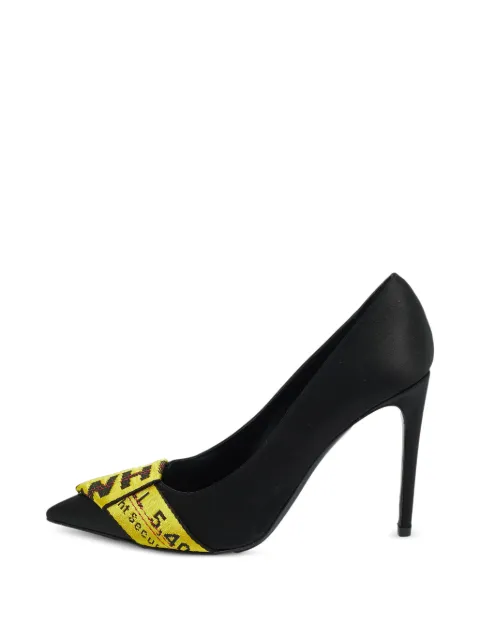 Off-White Pre-Owned Commercial Bow pointed-toe heeled pumps Black 1340663