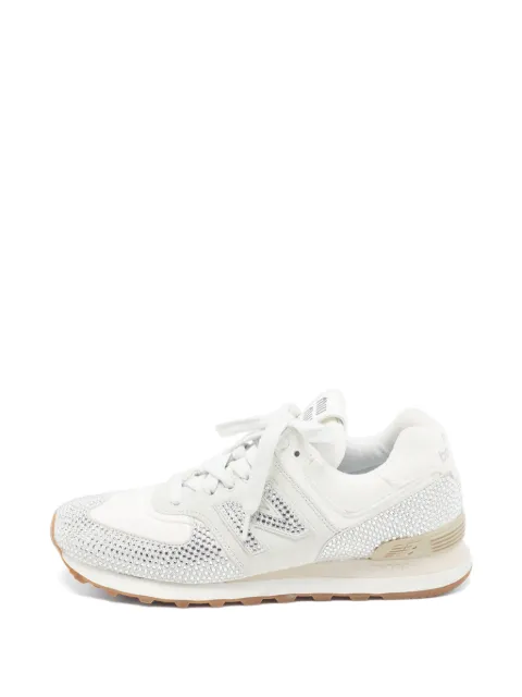 Miu Miu Pre-Owned New Balance 574 crystal-embellished sneakers White 1325270