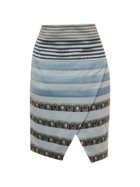 Kenzo Pre-Owned striped mini skirt Blue 1308774