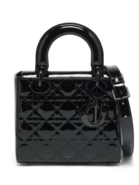 Christian Dior Pre-Owned small Lady Dior Cannage tote bag Black 1343677