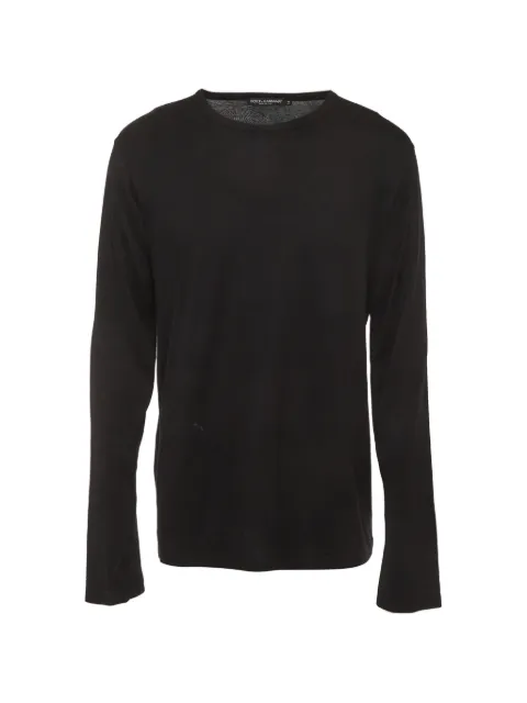 Dolce & Gabbana Pre-Owned long-sleeves T-shirt Black 1313520