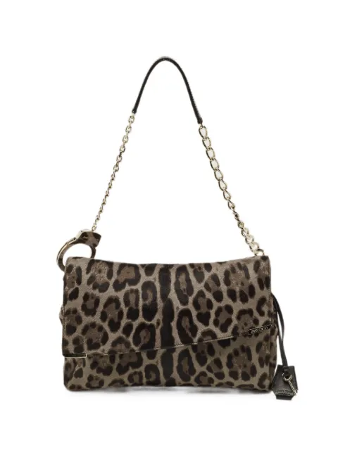 Jimmy Choo Pre-Owned Handcuff leopard-print shoulder bag Grey 1269258