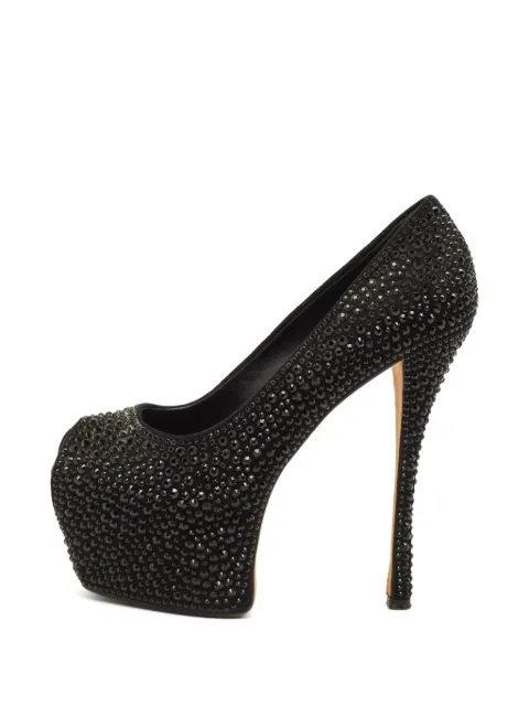 Giuseppe Zanotti Vintage Liza crystal-embellished pumps Black 1281593