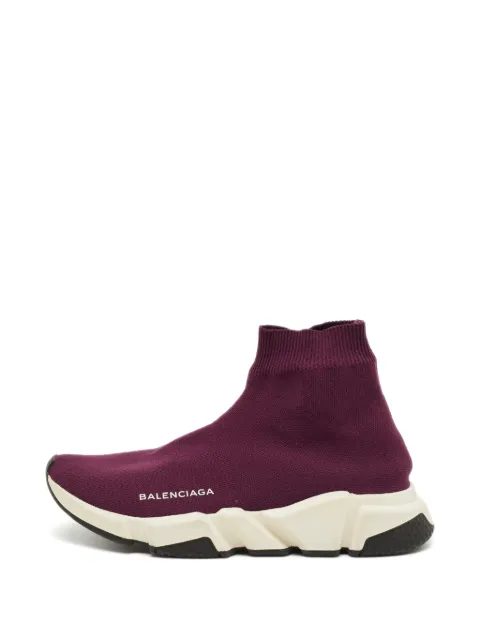 Balenciaga Pre-Owned Speed knitted slip-on sneakers Red 1290043