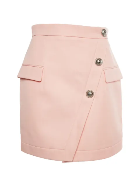 Balmain Pre-Owned asymmetric wrap mini skirt Pink 1336617