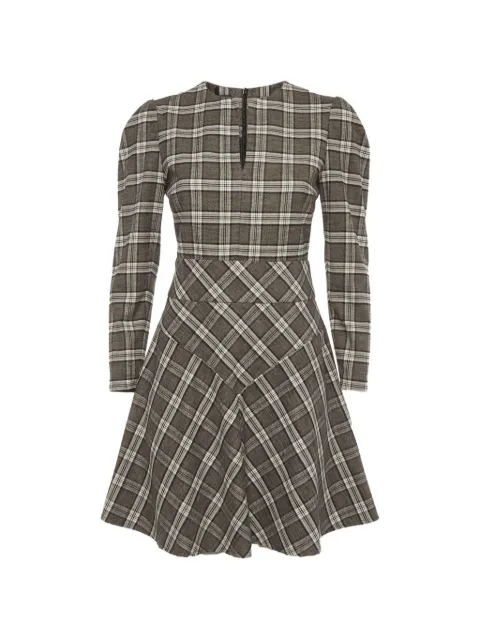Maje Rity checked mini dress Grey 1314640