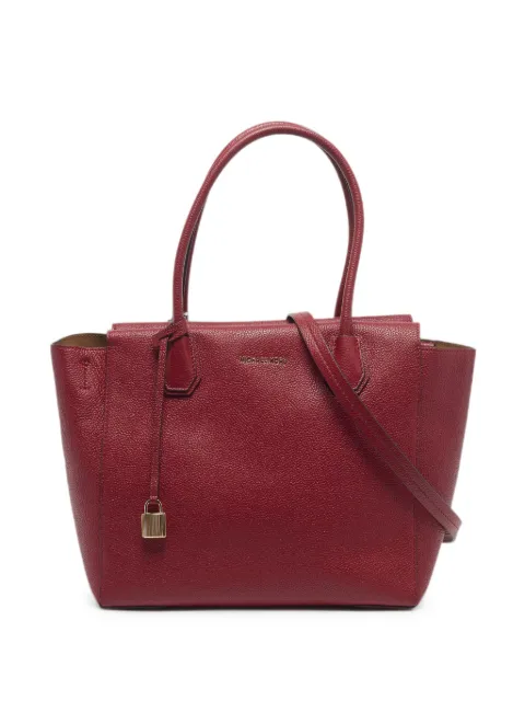 Michael Kors Vintage Mercer pebbled leather tote bag Red 1292047